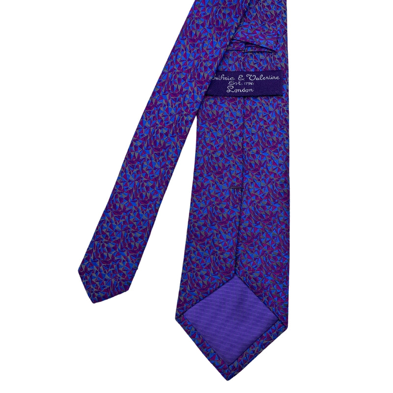 Men's Purple Geometric Abstract Pattern Tie