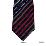 Men's Slim Multicolor Diagonal Pattern Striped Tie