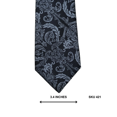 Barry Wang Navy Paisley Microfiber Men's Tie – Premium Imported Tie Pakistan