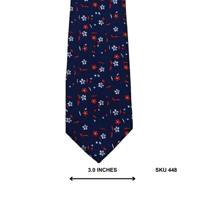 Charlton Gray Navy Motif Business Tie for Men