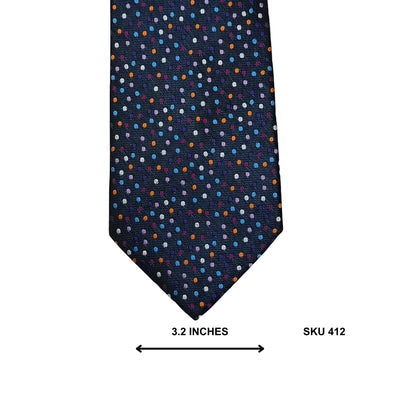 The Collection Debenhams Navy Dotted Men's Tie – Navy Blue Spot Tie