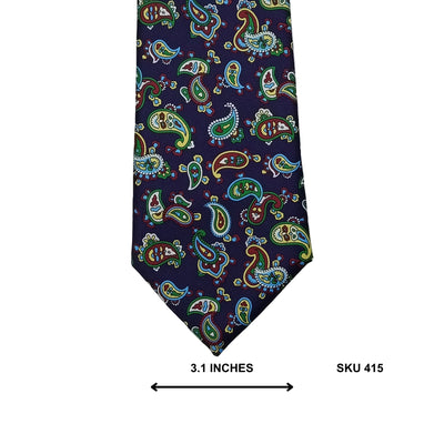 Double TWO Navy Paisley Microfiber Men's Tie – Branded Tie Pakistan