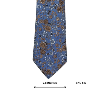 Blue Botanical Silk Tie by Dressmann – Imported Ties Pakistan