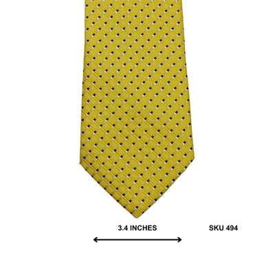 Golden Yellow Micro Diamond Microfiber Tie by Kiss Ties