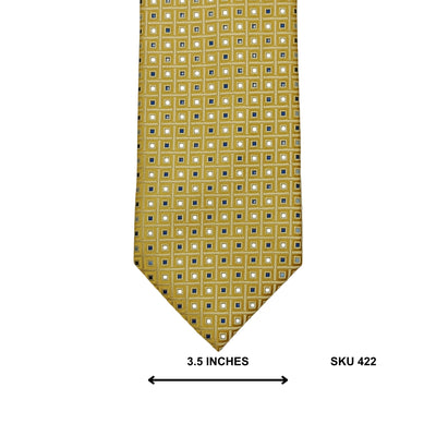 Lloyd Attree & Smith Gold Geometric Men's Tie – Designer Necktie Pakistan