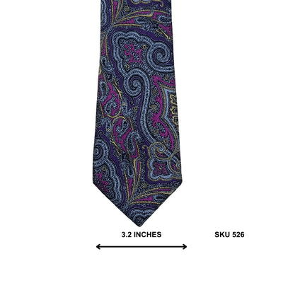 Navy & Pink Scroll Paisley Silk Tie by Lloyd Attree & Smith – Imported Ties Pakistan