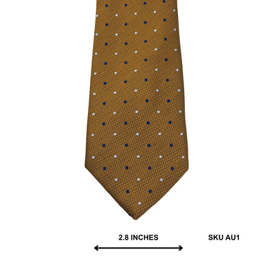 Marks & Spencer Gold Polka Dot Men's Tie – Premium Imported Tie Pakistan