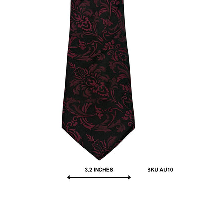 Marks & Spencer Autograph Dark Burgundy Paisley Men's Tie – Designer Necktie Pakistan