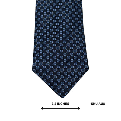 Marks & Spencer Navy Blue Geometric Silk Men's Tie