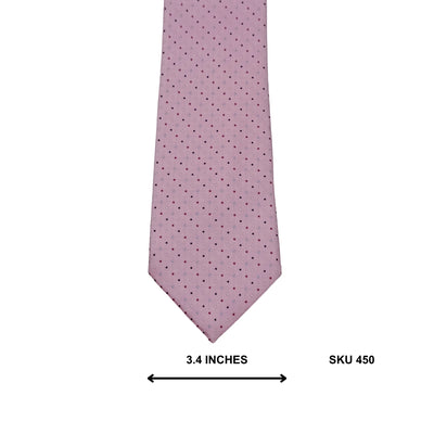 Marks & Spencer Pink Dotted Office Tie for Men