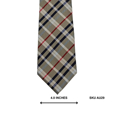 Next Beige Tartan Check Men's Tie