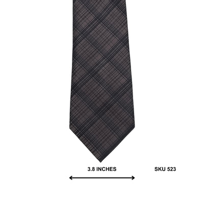 Charcoal Diagonal Check Silk Tie by Next – Broad Ties – Imported Ties Pakistan
