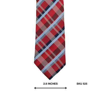 Red & Light Blue Tartan Check Silk Tie by Oxford – Imported Ties Pakistan