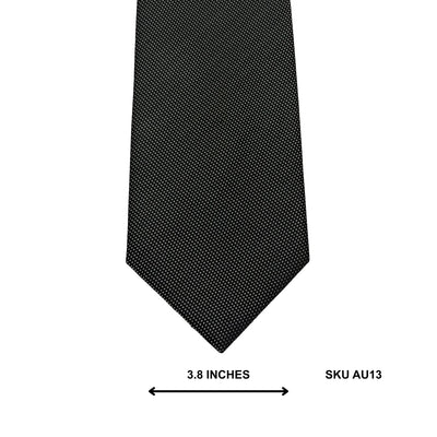 Pierre Cardin Black Self-Textured Microfiber Men's Tie – Designer Tie for Men