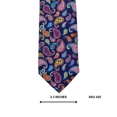 The Savile Row Navy Paisley Silk Men's Tie – Luxury Imported Ties Pakistan
