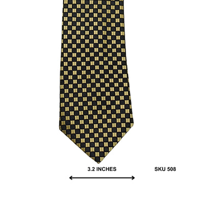 Gold & Black Square Grid Silk Tie by Sean John | Imported Ties Pakistan