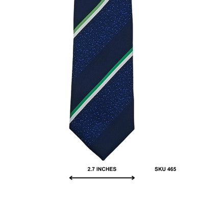 Specsavers Navy Green & Silver Striped Necktie