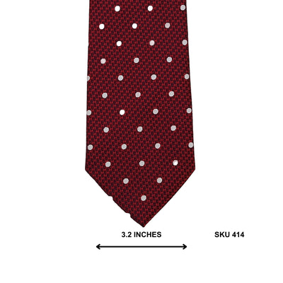 St. Bernard Burgundy Polka Dot Men's Tie – Corporate Tie for Men