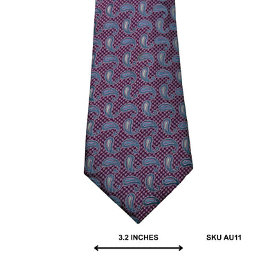 Sulhrie & Valentine Purple Paisley Men's Tie – Formal Tie