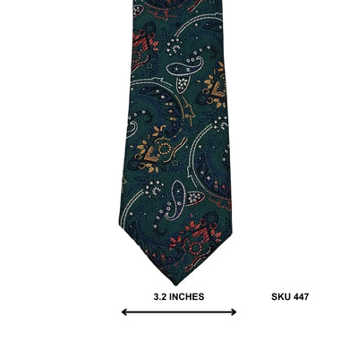 Sulhrie & Valentine Teal Ornamental Silk Tie | Imported Ties Pakistan