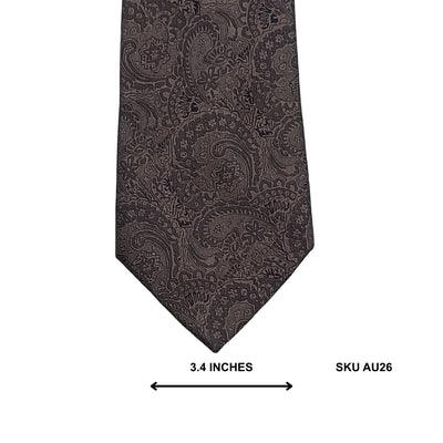 Taylor & Wright Brown Paisley Silk Imported Ties Pakistan