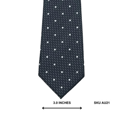 Taylor & Wright Charcoal Dotted Corporate Tie for Men