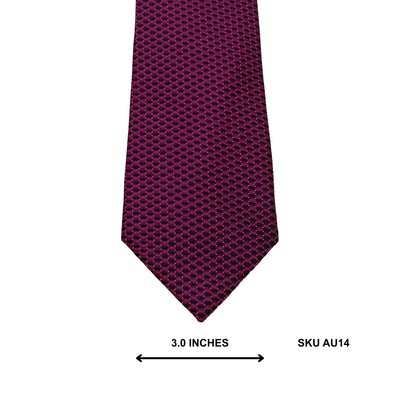 Taylor & Wright Magenta Geometric Check Men's Tie