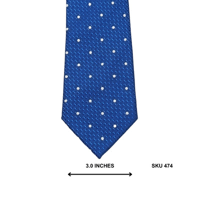 Royal Blue & White Dotted Tie by Taylor & Wright