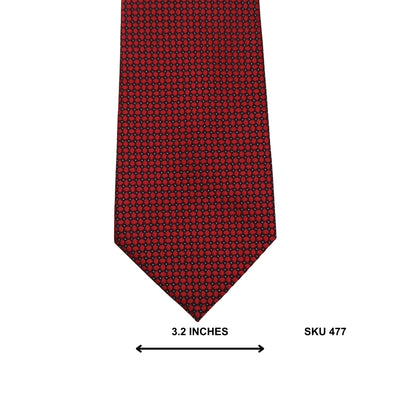 Deep Red & Black Geometric Grid Tie by The Collection Debenhams