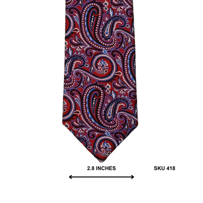 TiesNTies Burgundy Paisley Men's Tie – Burgundy Paisley Formal Tie