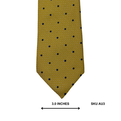 TU Mustard Polka Dot Men's Tie – Luxury Necktie Pakistan