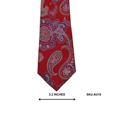 William Hunt Red Paisley Silk Tie