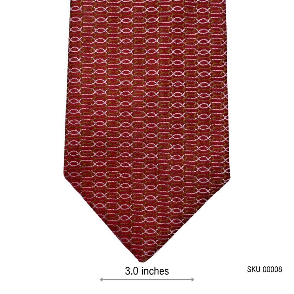 Red Geometric Pattern Tie
