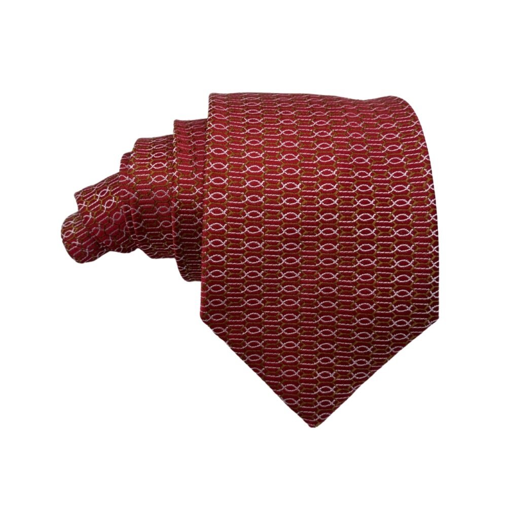 Red Geometric Pattern Tie