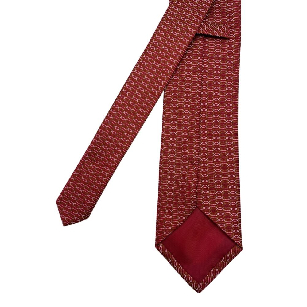 Red Geometric Pattern Tie