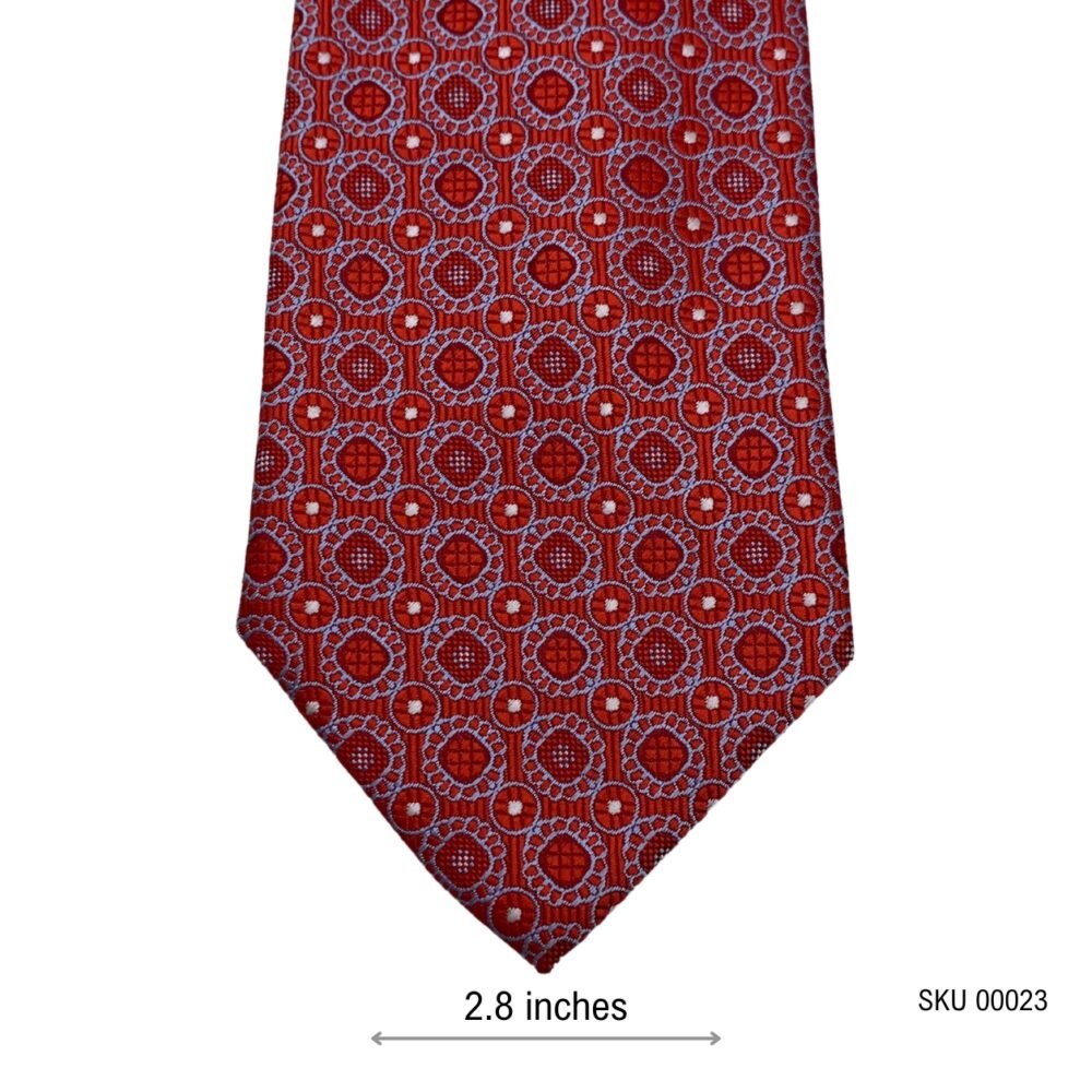 Circular Shapes Geometric Pattern Men's Tie by Double Two