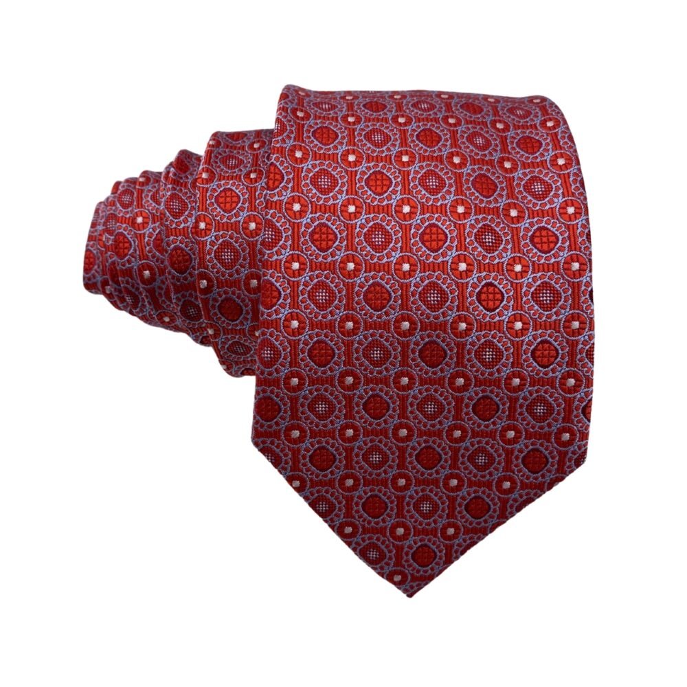 Circular Shapes Geometric Pattern Men's Tie by Double Two