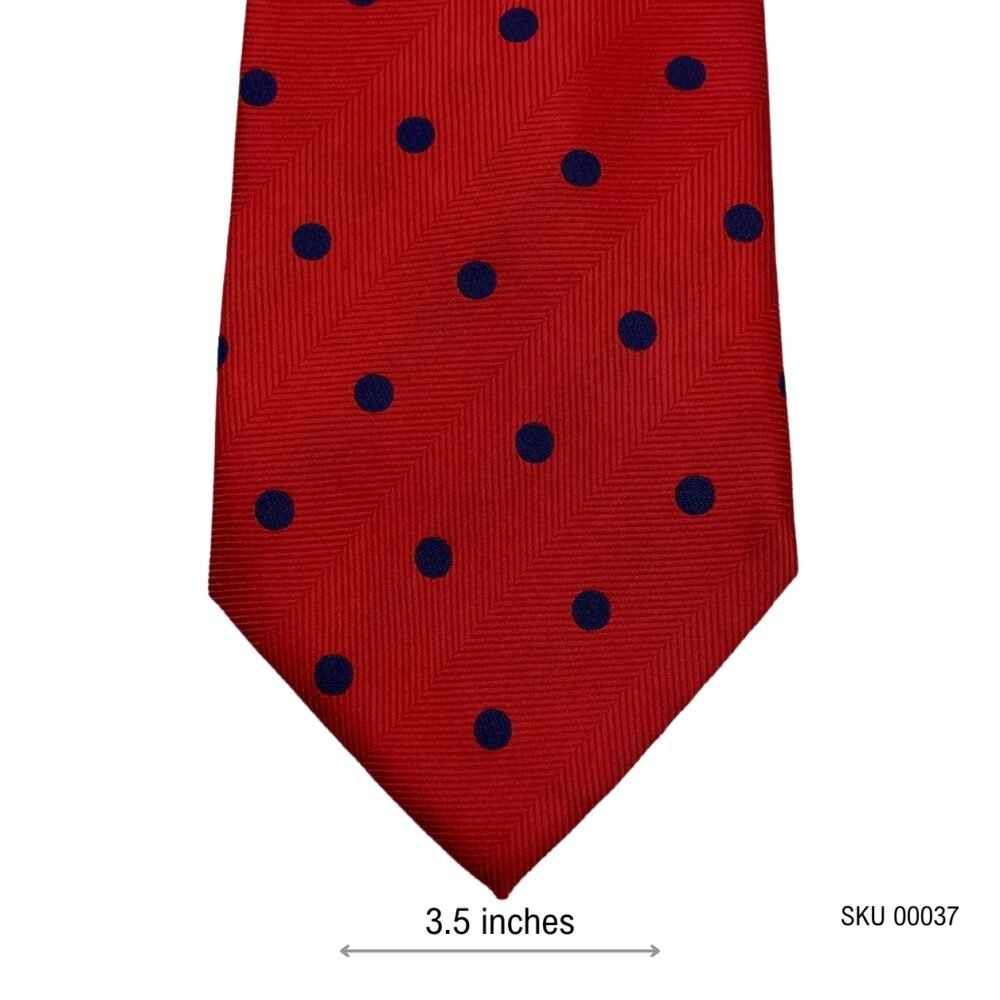 Red Polka Dots Men's Tie
