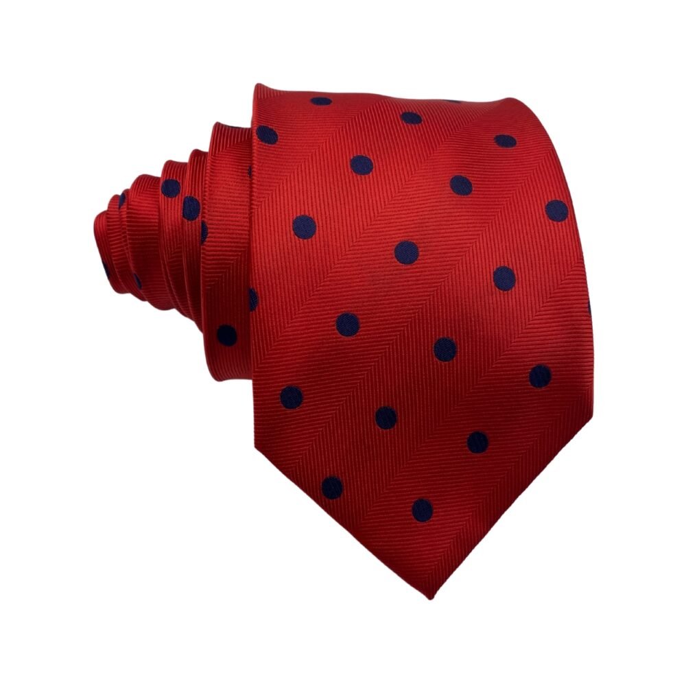 Red Polka Dots Men's Tie
