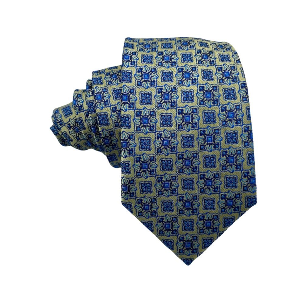 Charlton Gray Geometric Pattern Men's Tie