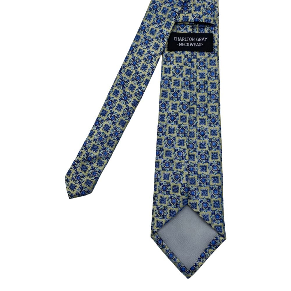 Charlton Gray Geometric Pattern Men's Tie