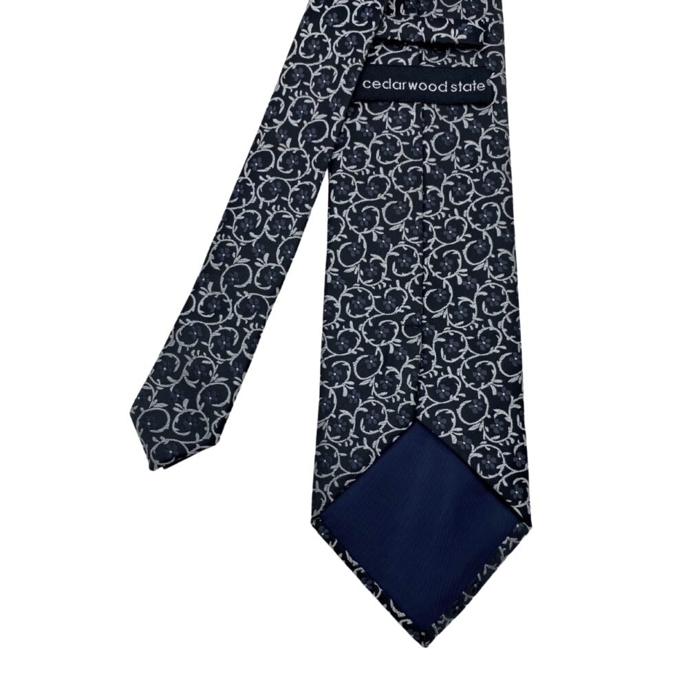 Cedar Wood State Classy Floral Pattern Men's Tie