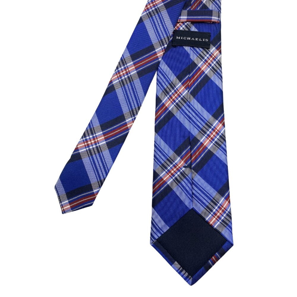 Urban Look Pure Silk Blue Plaid Men's Tie