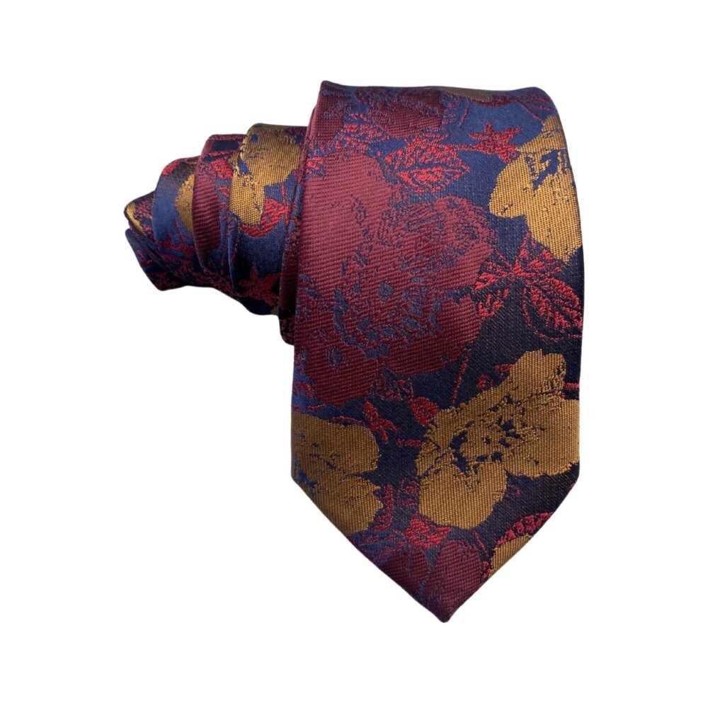 Retro Rustic Floral Pattern Men's Tie by Taylor & Wright