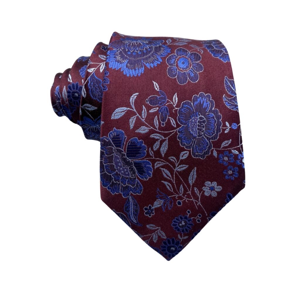 Sulhrie & Valentine Captivating Floral Pattern Men's Tie