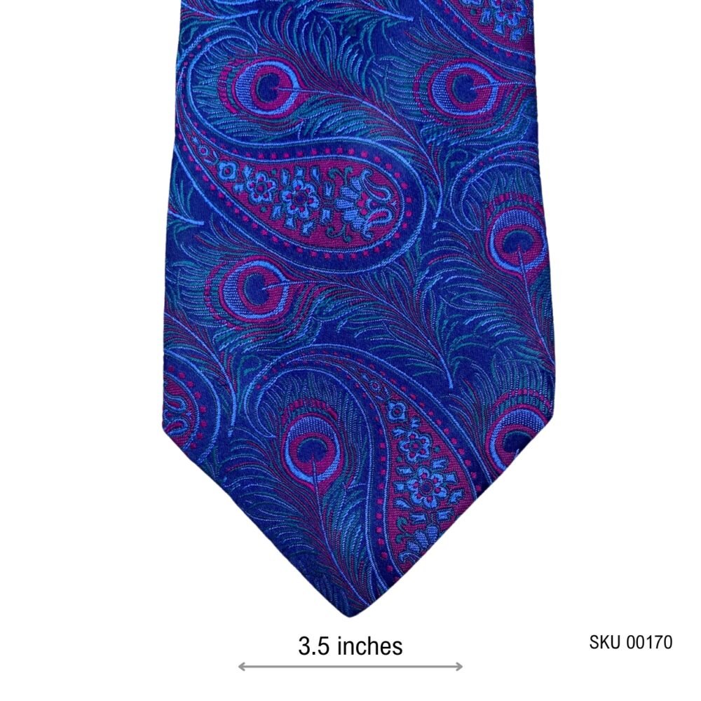 Charles Tyrwhitt Pure Silk Peacock Feather Men's Tie