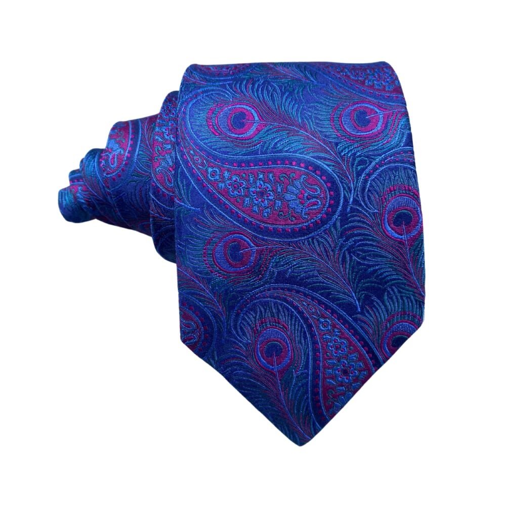Charles Tyrwhitt Pure Silk Peacock Feather Men's Tie