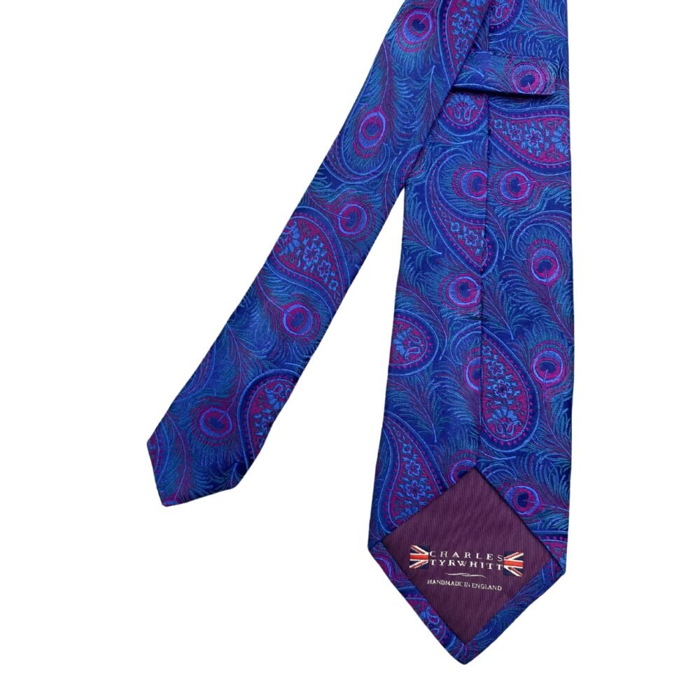Charles Tyrwhitt Pure Silk Peacock Feather Men's Tie