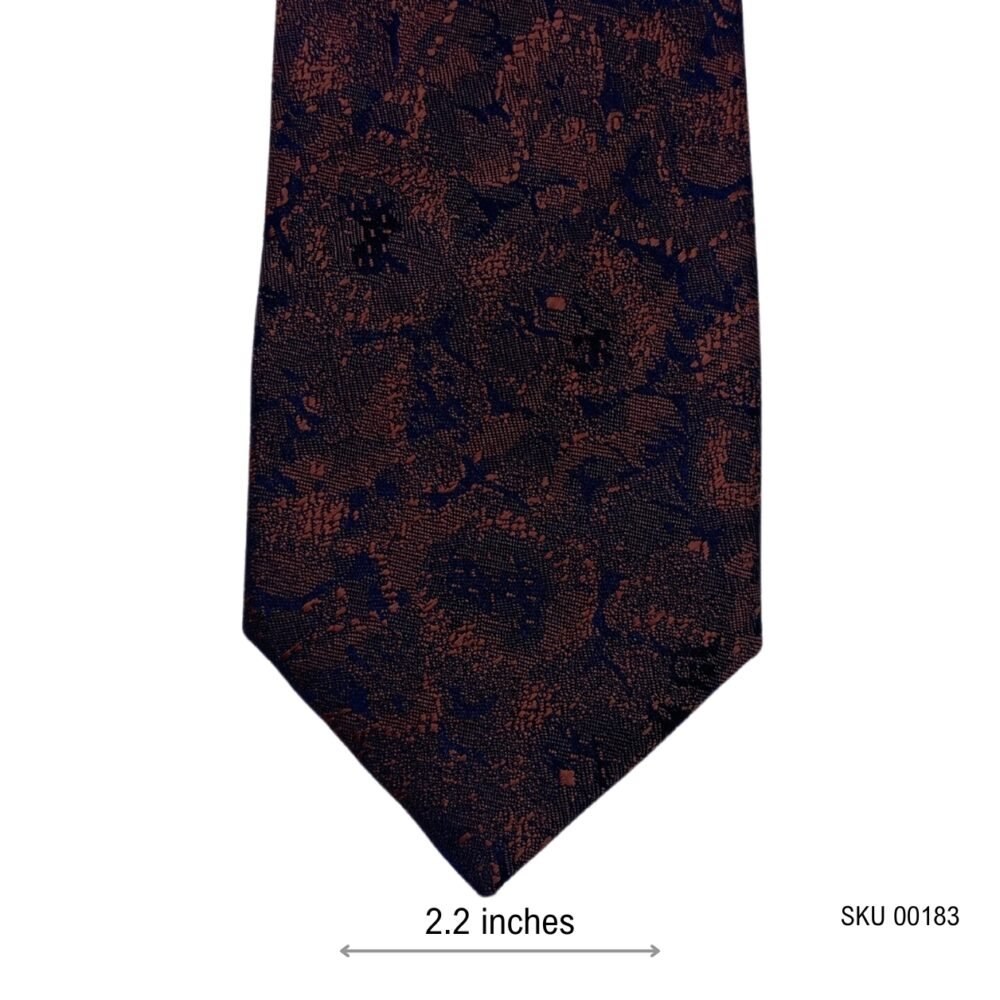 Next Dark Rustic Floral Pattern Men's Tie
