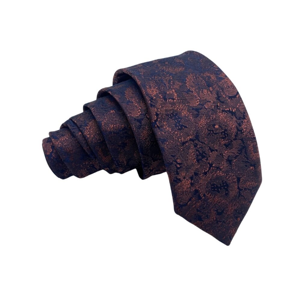 Next Dark Rustic Floral Pattern Men's Tie